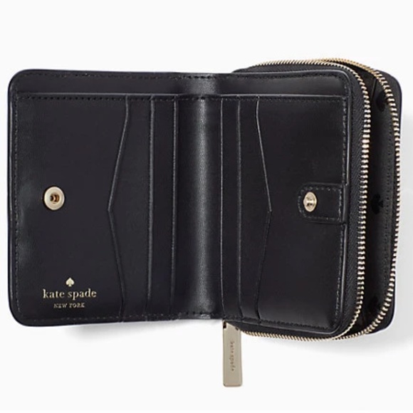 Kate Spade meow cat small zip around wallet - Picture 3 of 9